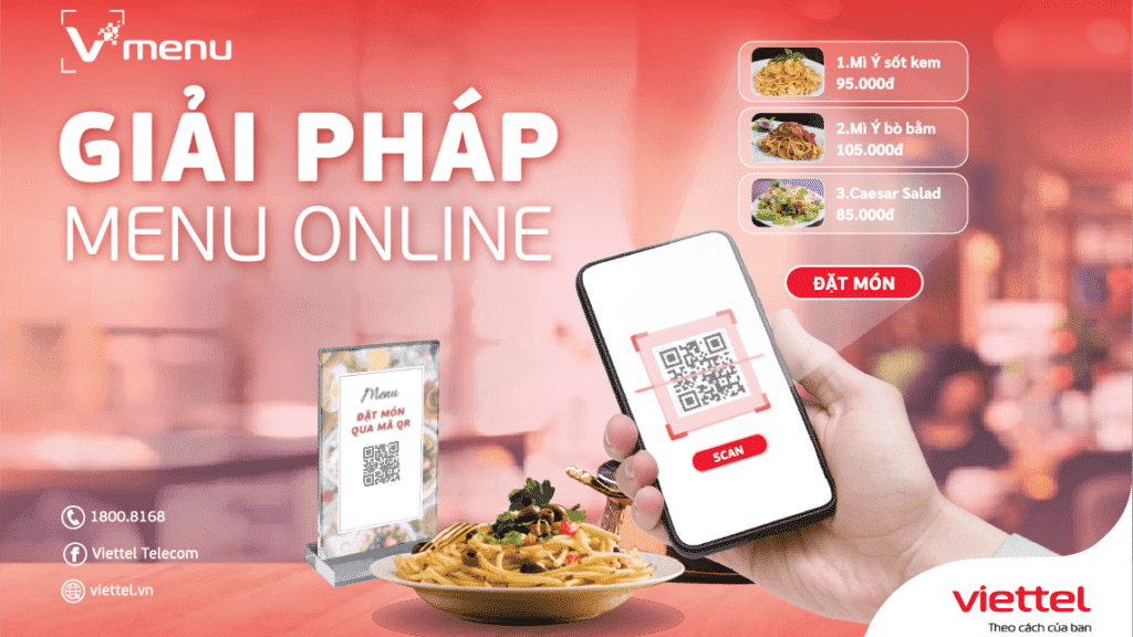 ứng dụng menu online của viettel - vmenu