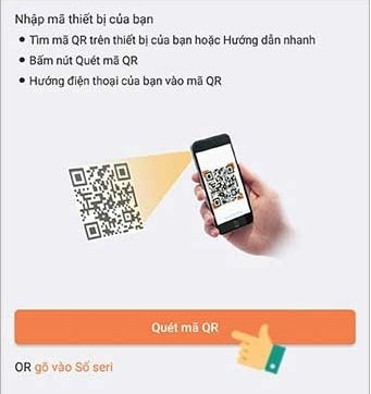 quét mã qr code để kết nối camera với ứng dụng ezviz