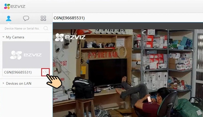 xem lại video trên camera ezviz pc