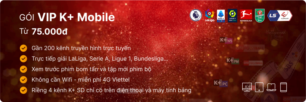 gói k+ mobile viettel